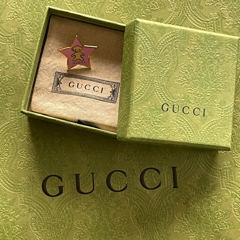 New GUCCI Pin Star&Teddy Pink💝🧸